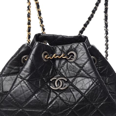 chanel gabrielle backpack black|authentic chanel backpack.